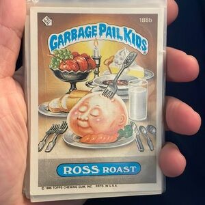 1986 Garbage Pail Kids Ross Roast Error Cut